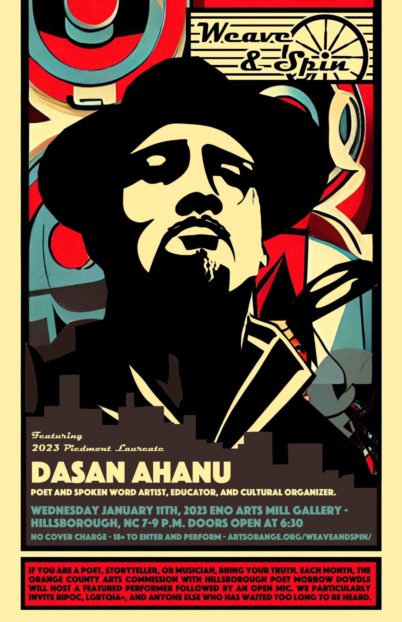 weave and spin poster featuring dasan ahanu