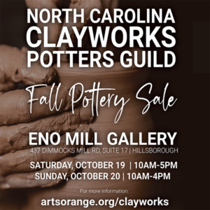 nc clayworks fall pottery sale