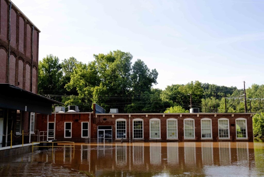 flooding at Eno Arts Mill