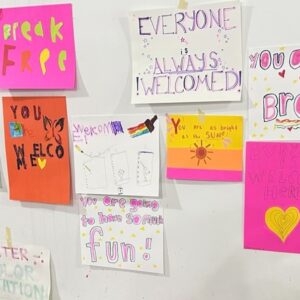 Signs with inclusive messaging