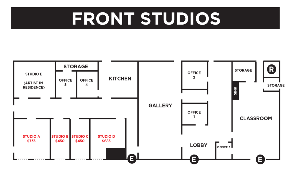 Map of Eno Arts Mill Front Studios