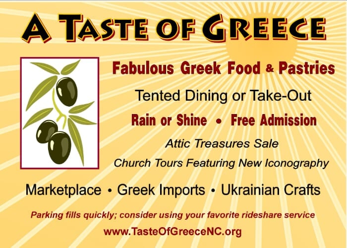 A Taste of Greece — Family fun in St. Barbara Greek Orthodox Church · Durham