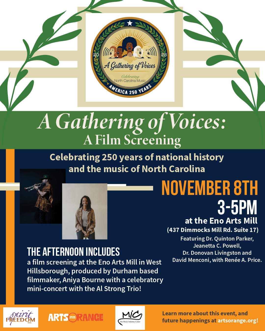 A gathering of voices Social post - November 8th 3-5pm