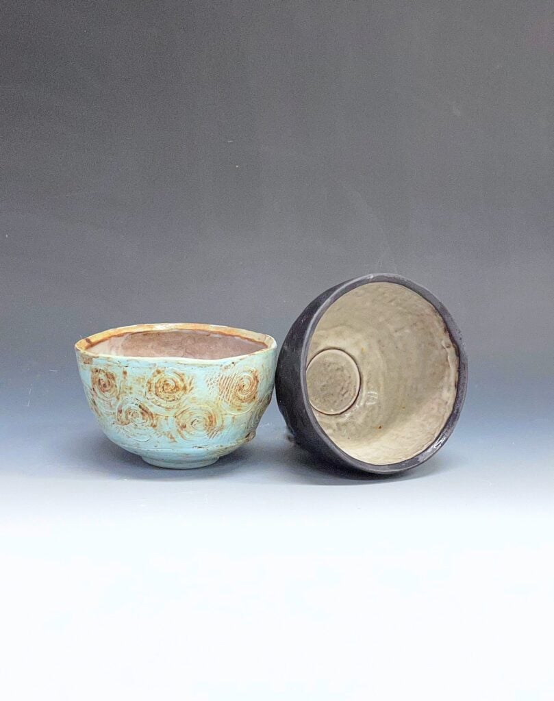 two handmade bowls